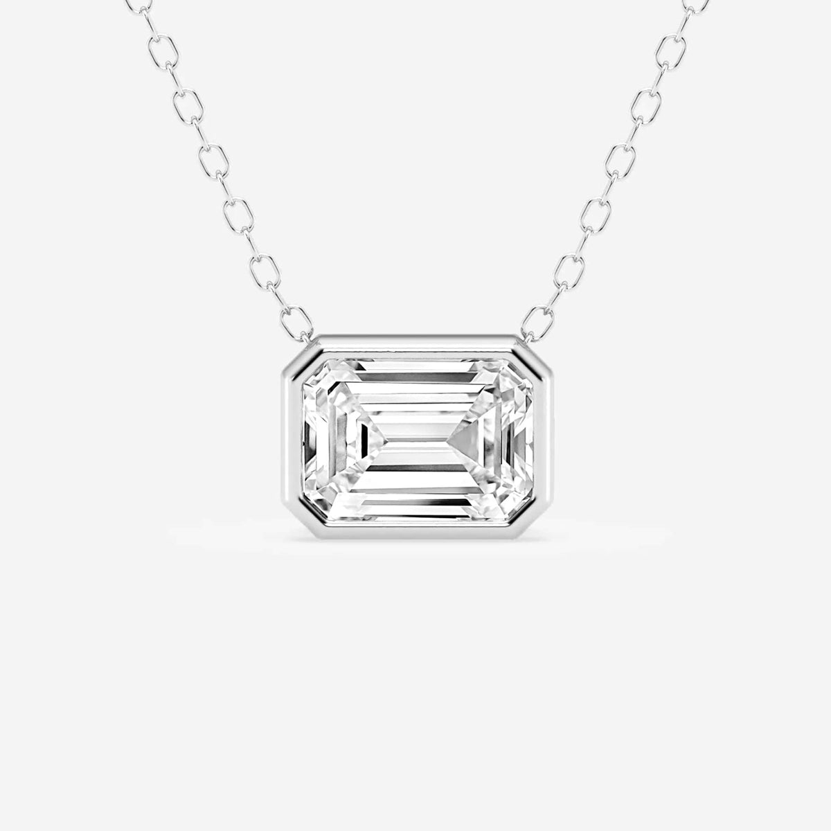 Bezel-Set Lab Grown Diamond Solitaire Pendel | GBP002 | a210d9db3519