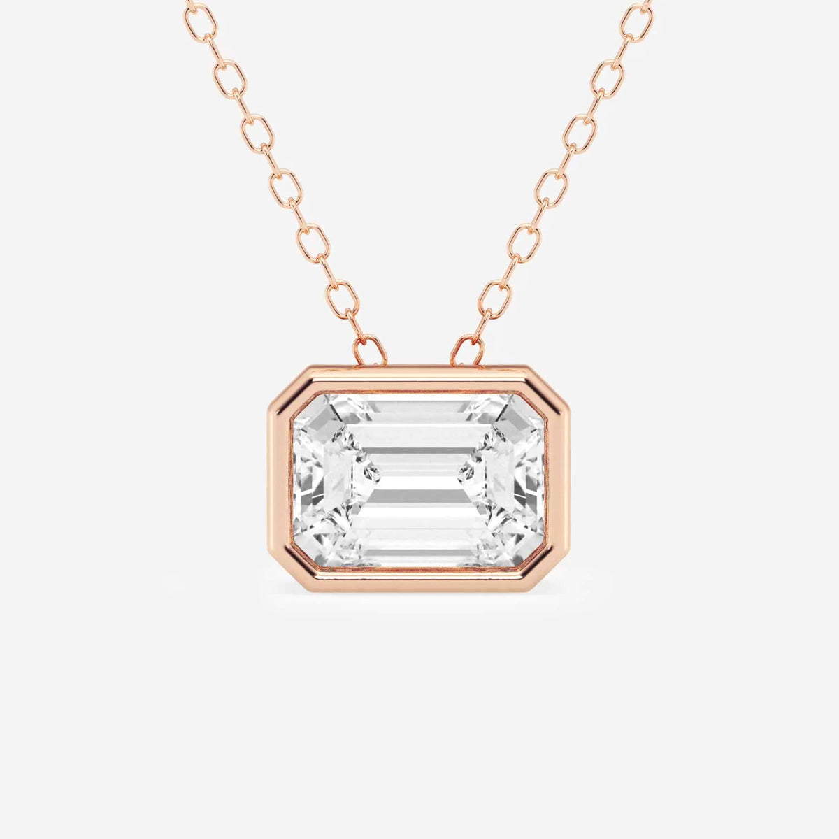Bezel-Set Lab Grown Diamond Solitaire Pendel | GBP002 | e16fd0038ddf