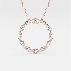Pingente Círculo de Diamante Marquise | GBS057 | ff3575e6ae7d
