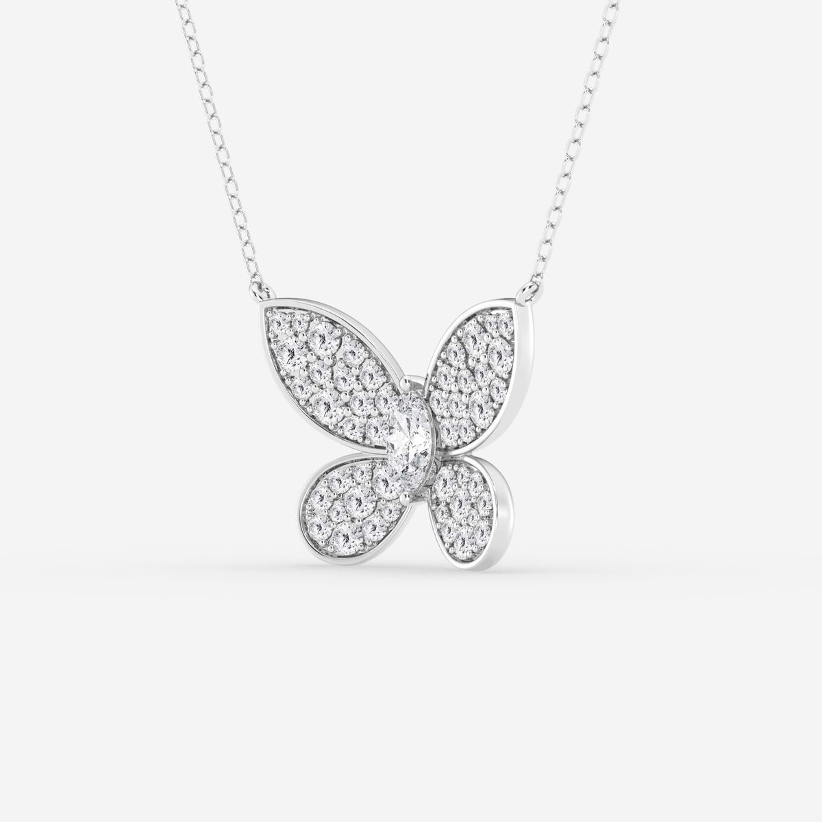 Wisiorek w kształcie motyla Marquise Lab Grown Diamond Petite Pave | GBP029 | 58d58e7ff23a