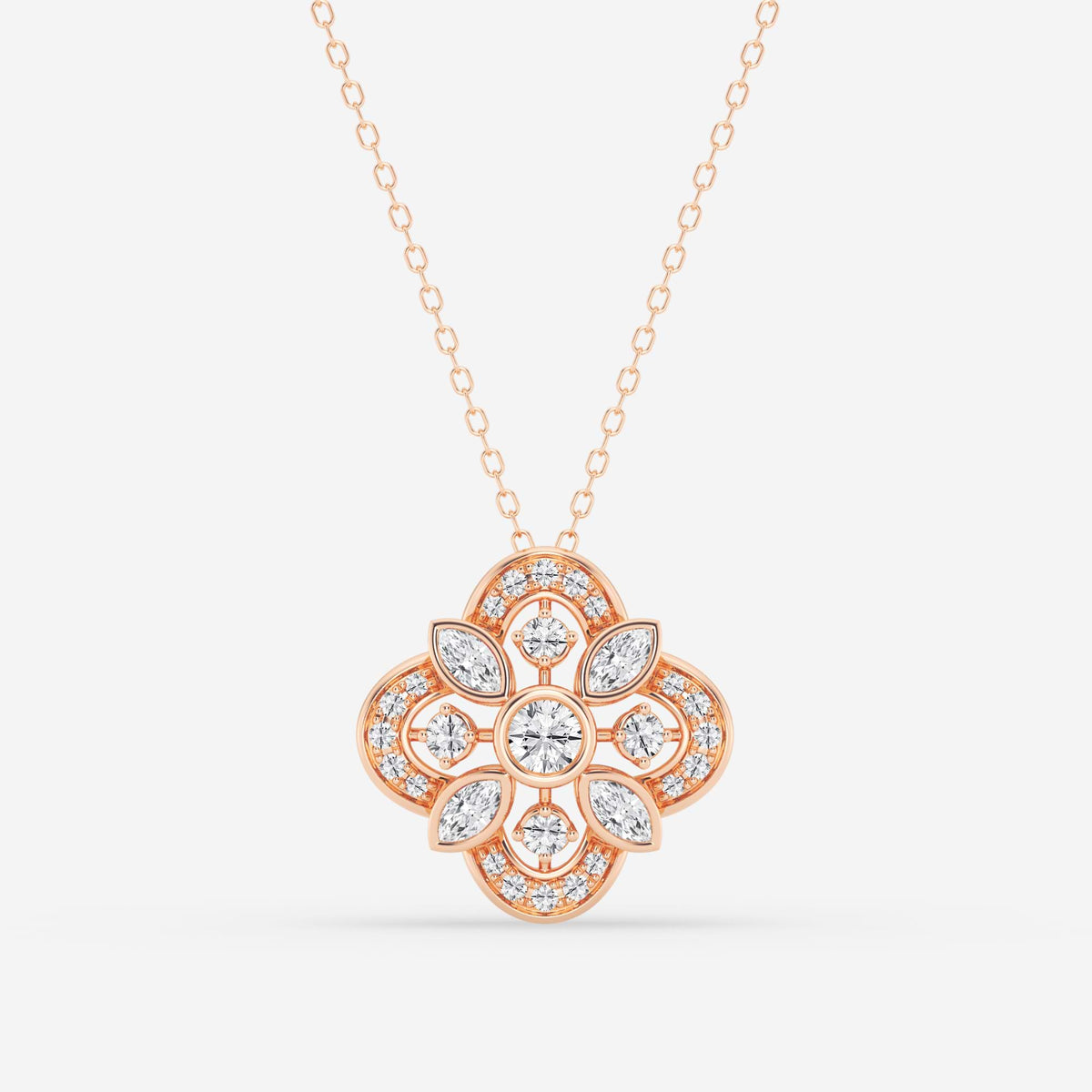 Okrągły i markowy wisiorek w stylu vintage, diamentowy, hodowany w laboratorium | GBP028 | a4eac38796c4
