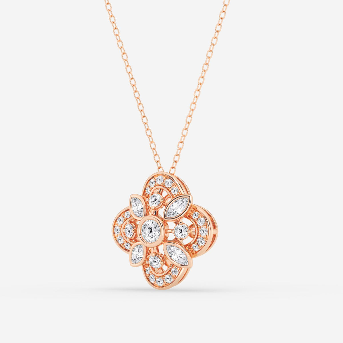 Okrągły i markowy wisiorek w stylu vintage, diamentowy, hodowany w laboratorium | GBP028 | 70d2441a8201