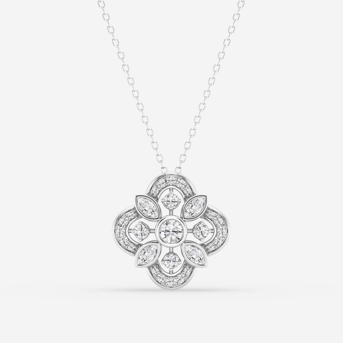 Okrągły i markowy wisiorek w stylu vintage, diamentowy, hodowany w laboratorium | GBP028 | 3842c11b5e21