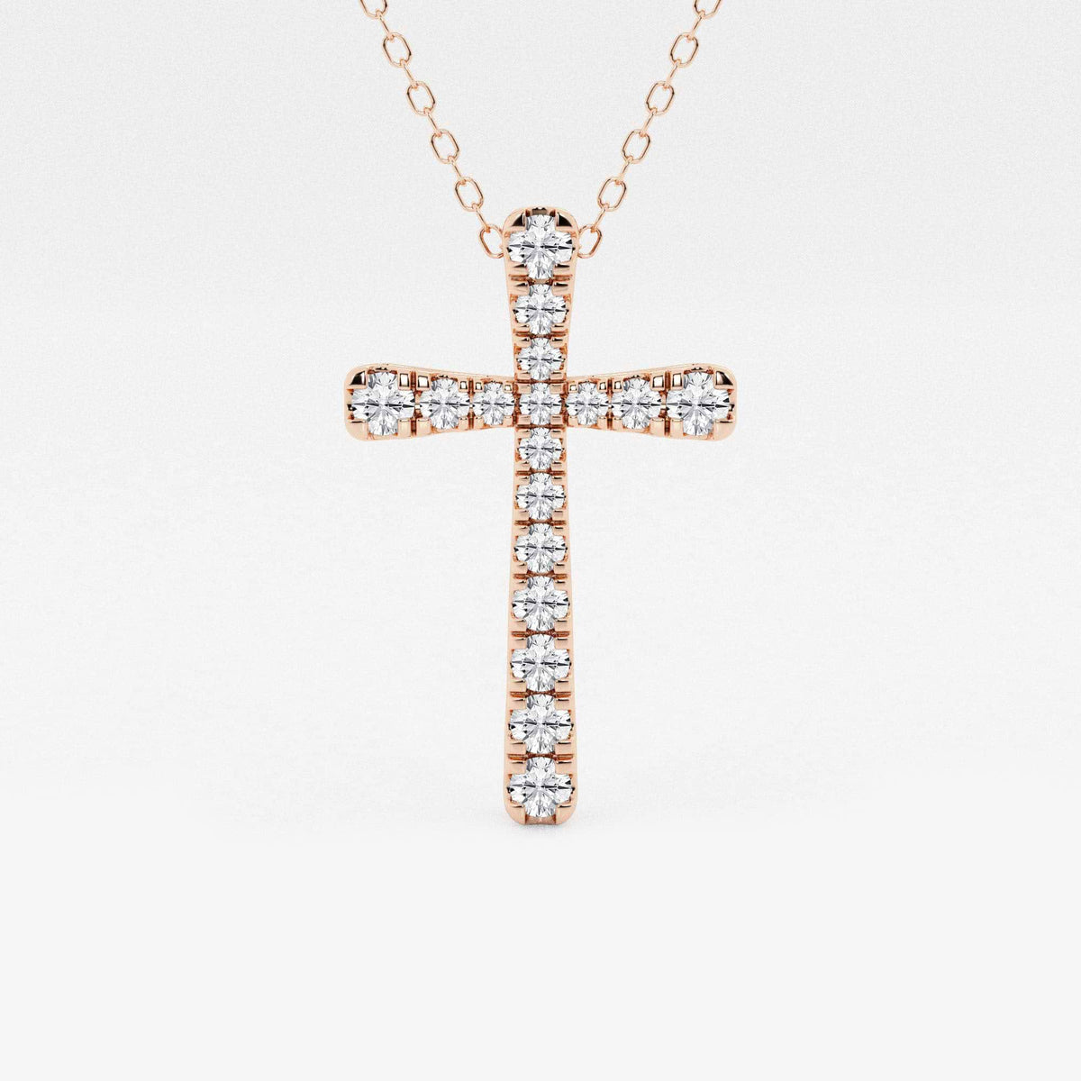 Rund Lab Grown Diamond French Pave Cross anheng | GBP045 | 4c2463b35ea6