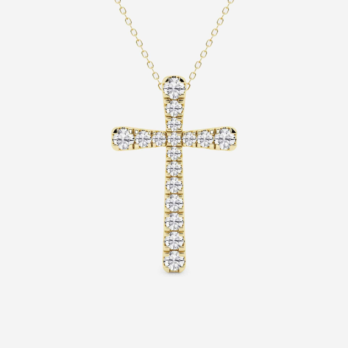 Rund Lab Grown Diamond French Pave Cross anheng | GBP045 | 9a9d3f5bbedc