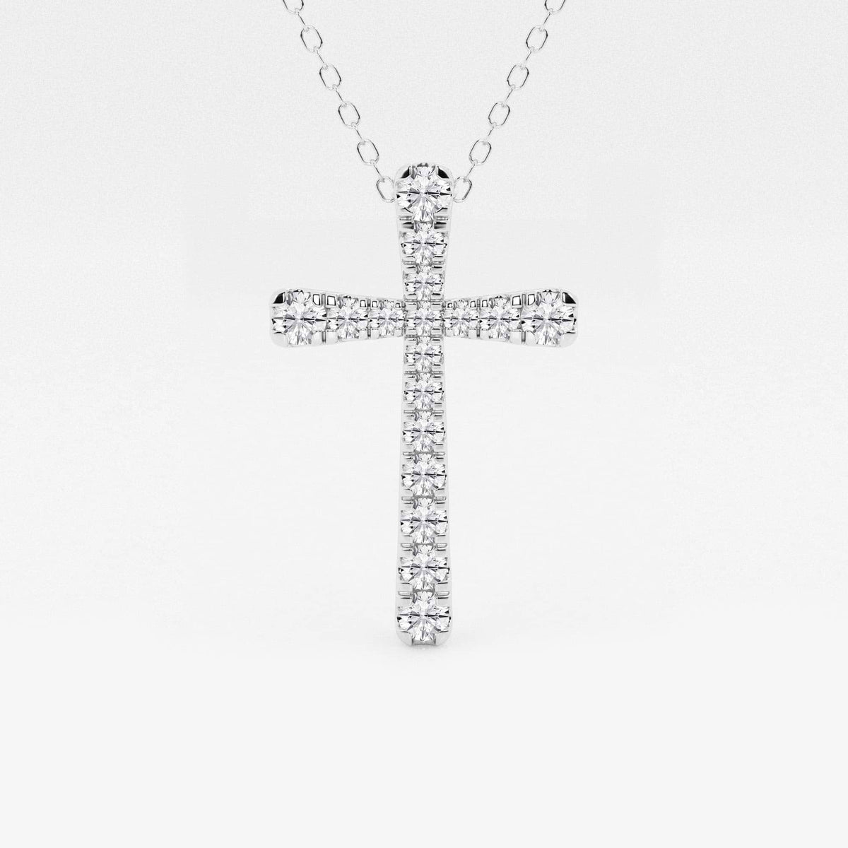 Rund Lab Grown Diamond French Pave Cross anheng | GBP045 | ee5ccf2704bd