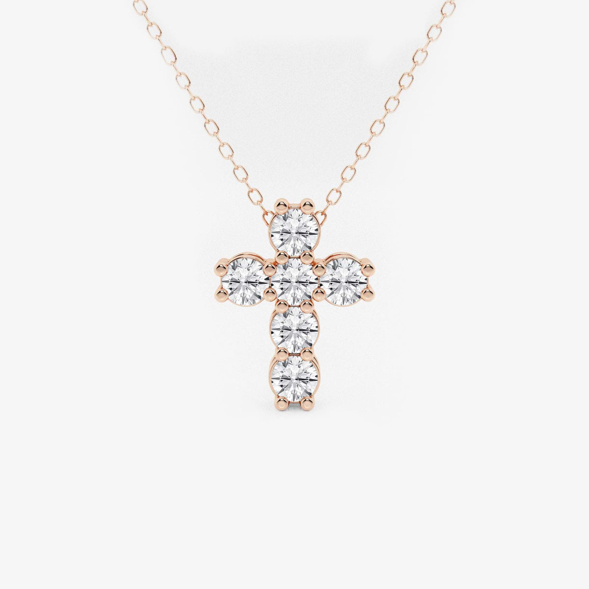 Rund labbodlad diamant Petite Cross hängsmycke | GBP004 | 9b5a202d8a53