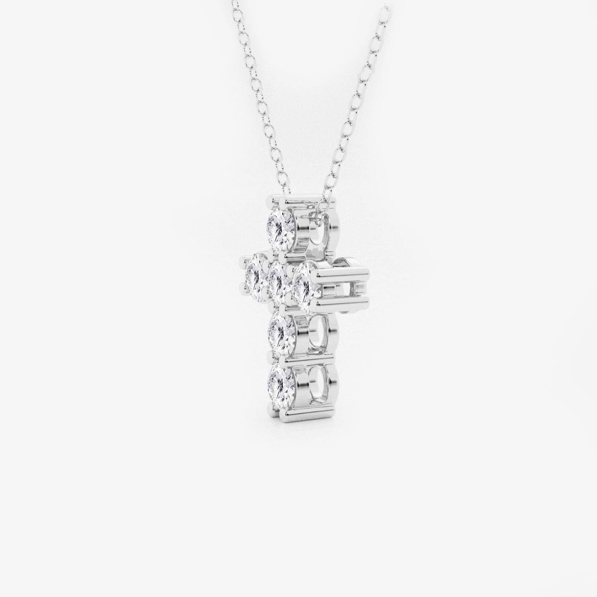Rund labbodlad diamant Petite Cross hängsmycke | GBP004 | 430b28160640