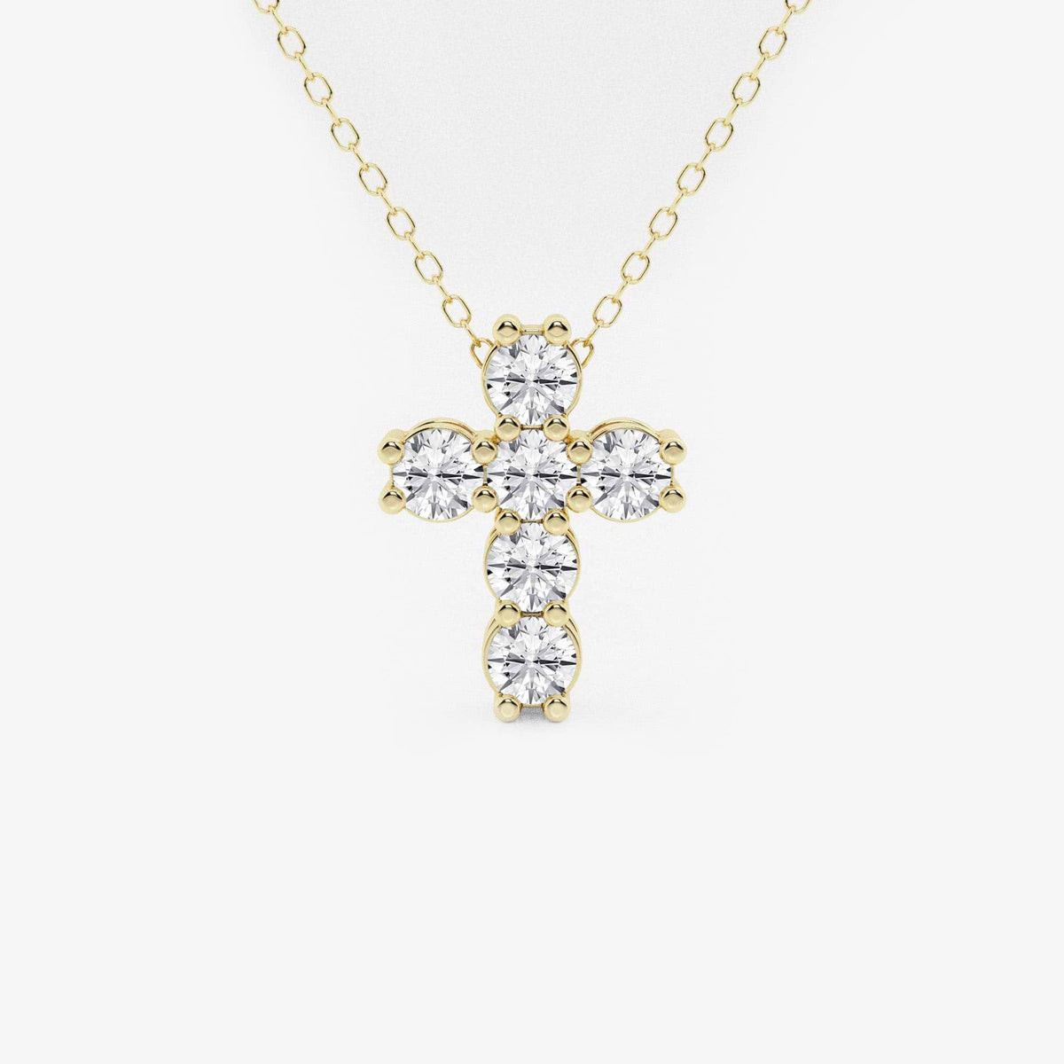 Rund labbodlad diamant Petite Cross hängsmycke | GBP004 | 3c35507ab8b5