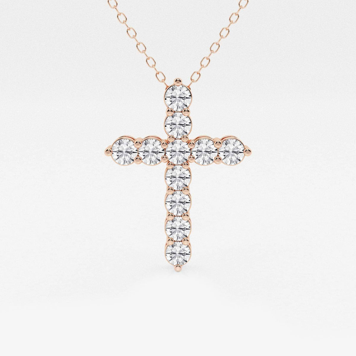 Rund lab-dyrket diamant med delt gren korsheng | GBP047 | 246788af829d