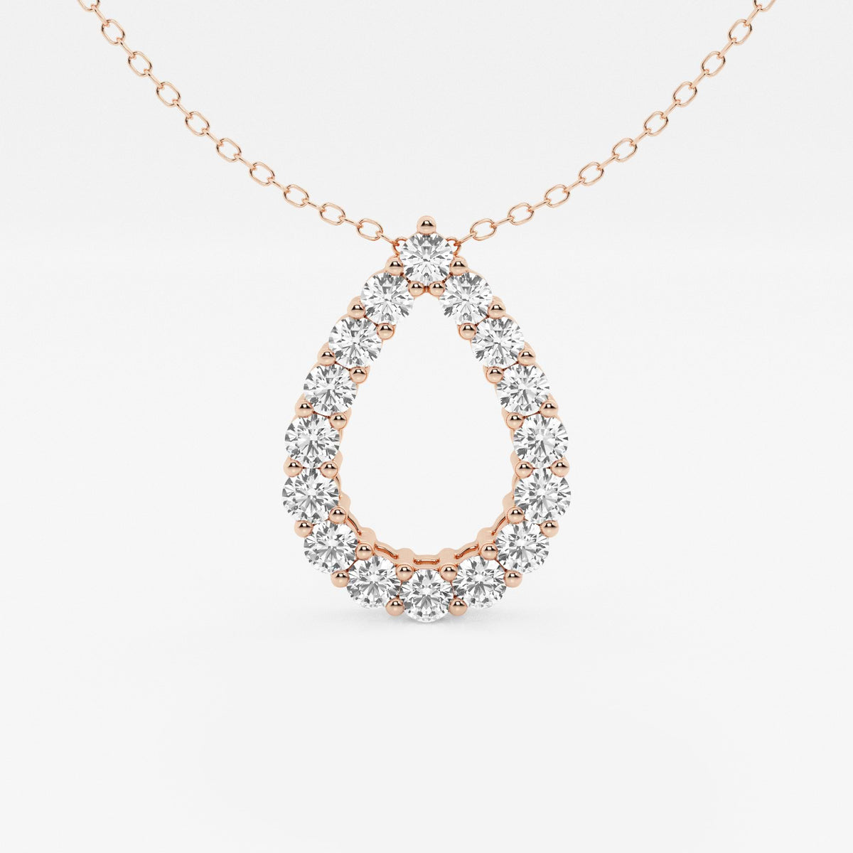 gota, lapidação redonda — Pendente com diamantes de laboratório | GBP079 | 8bf24c200103