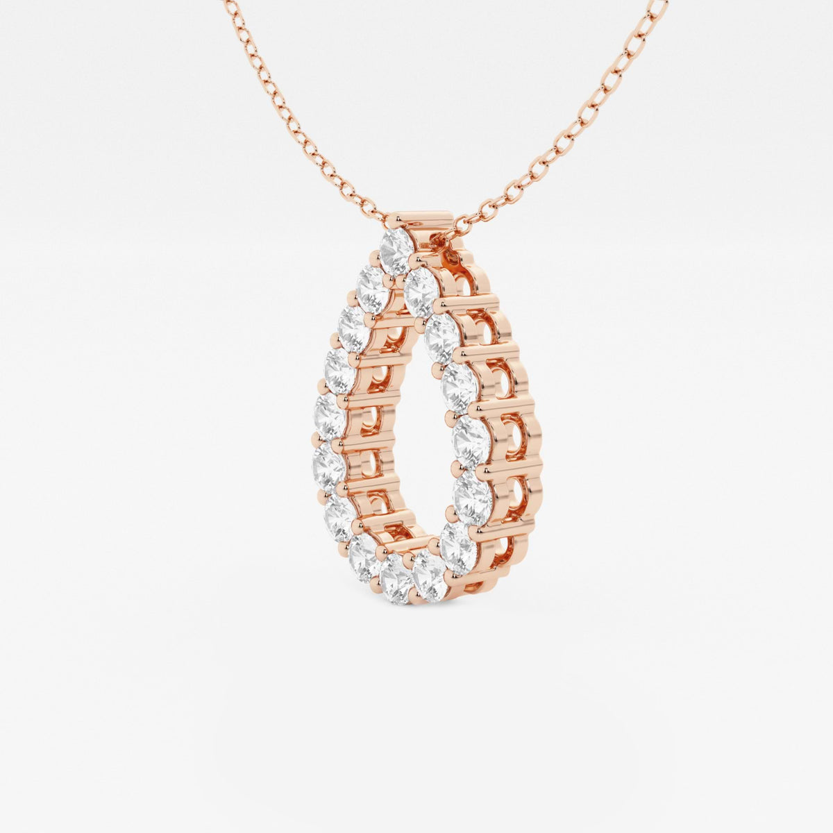 gota, lapidação redonda — Pendente com diamantes de laboratório | GBP079 | f86efaa49378