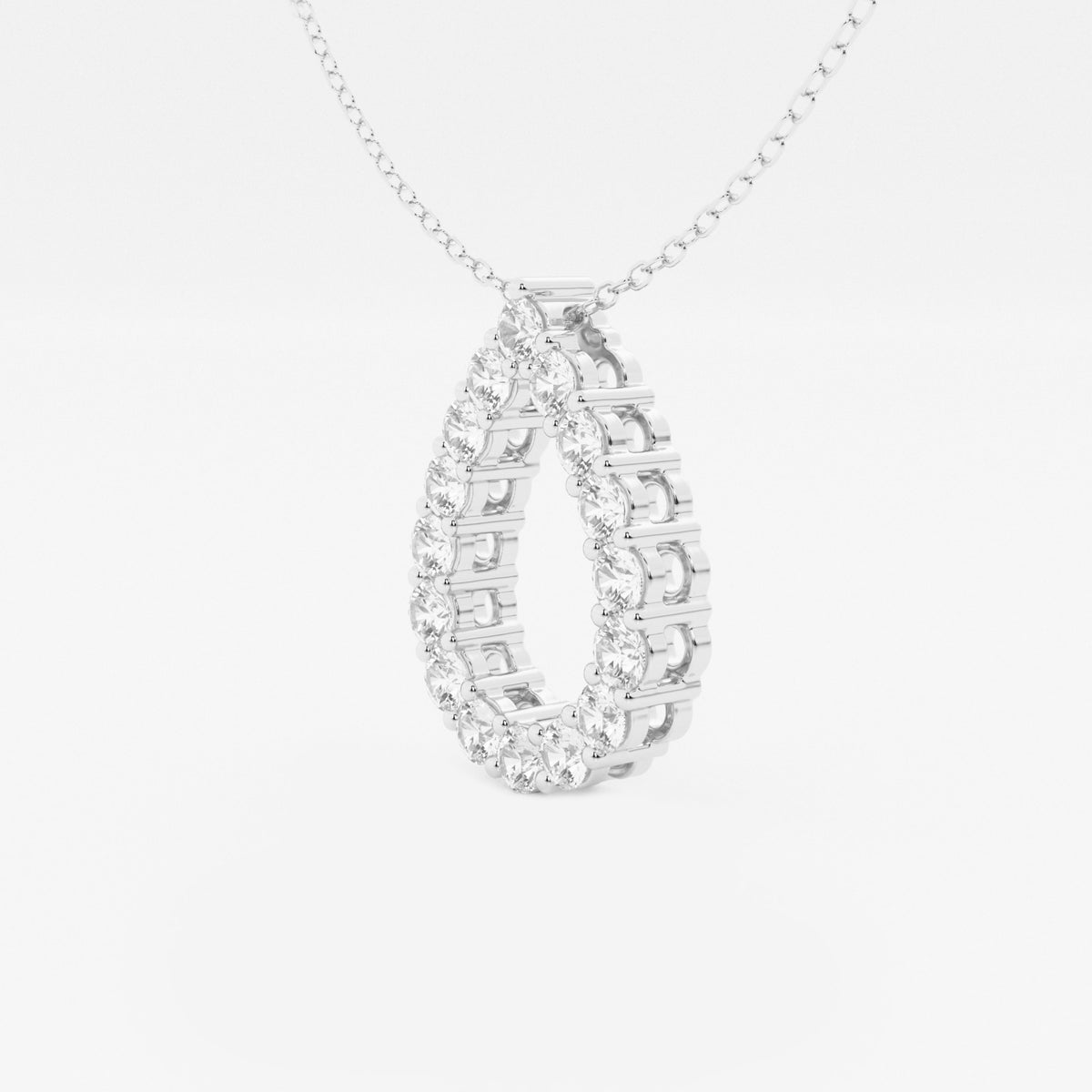 gota, lapidação redonda — Pendente com diamantes de laboratório | GBP079 | aaf91046349e