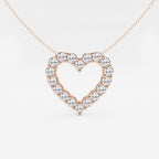 Rundt labdyrket diamanthjerteanheng | GBP018 | 676d6973e733
