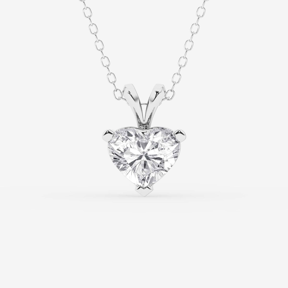 Wisiorek z diamentem z dzieloną kaucją, wyhodowany w laboratorium Heart Lab | GBP025 | 08ebb142cf8d
