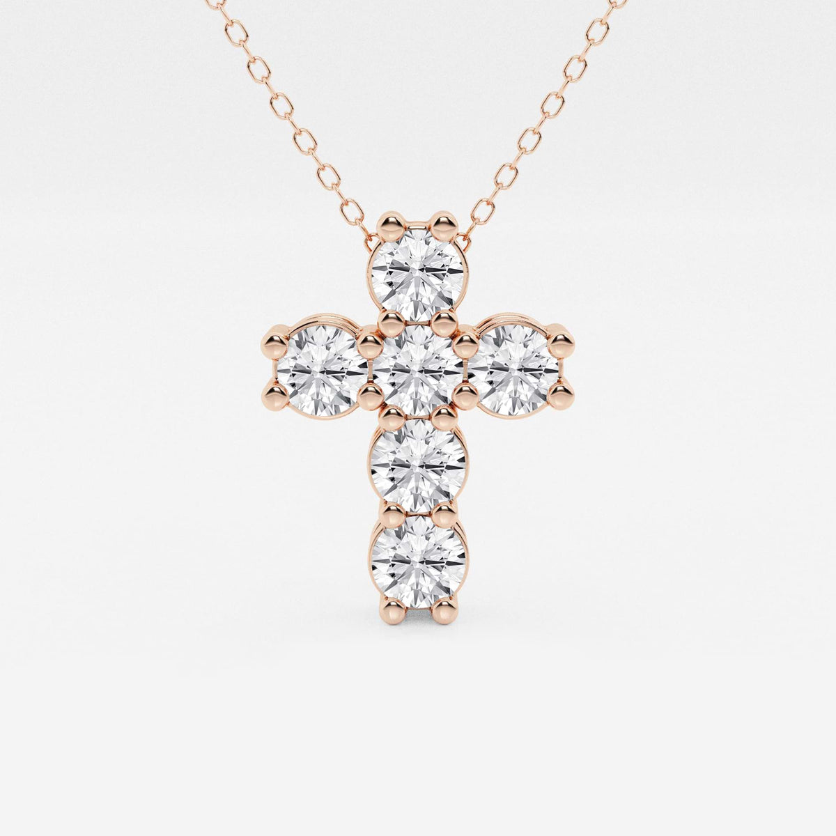 Rund labbodlad diamant Petite Cross hängsmycke | GBP004 | 8005eb2aa2ed
