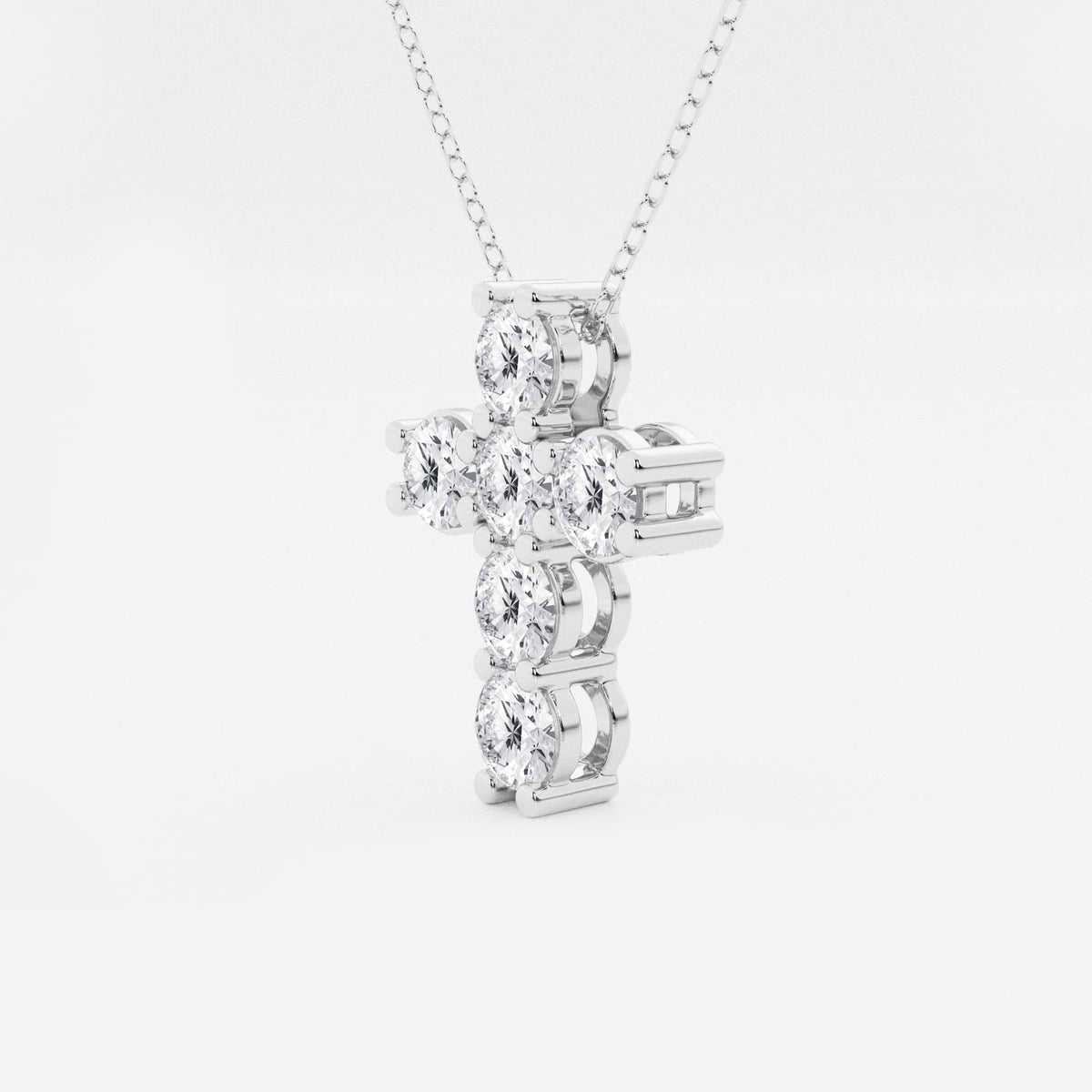 Rund labbodlad diamant Petite Cross hängsmycke | GBP004 | e97e4d17bddf