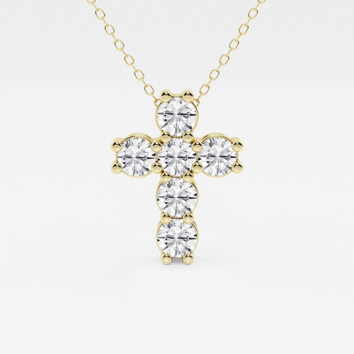 Rund labbodlad diamant Petite Cross hängsmycke | GBP004 | 6e85290ed62a