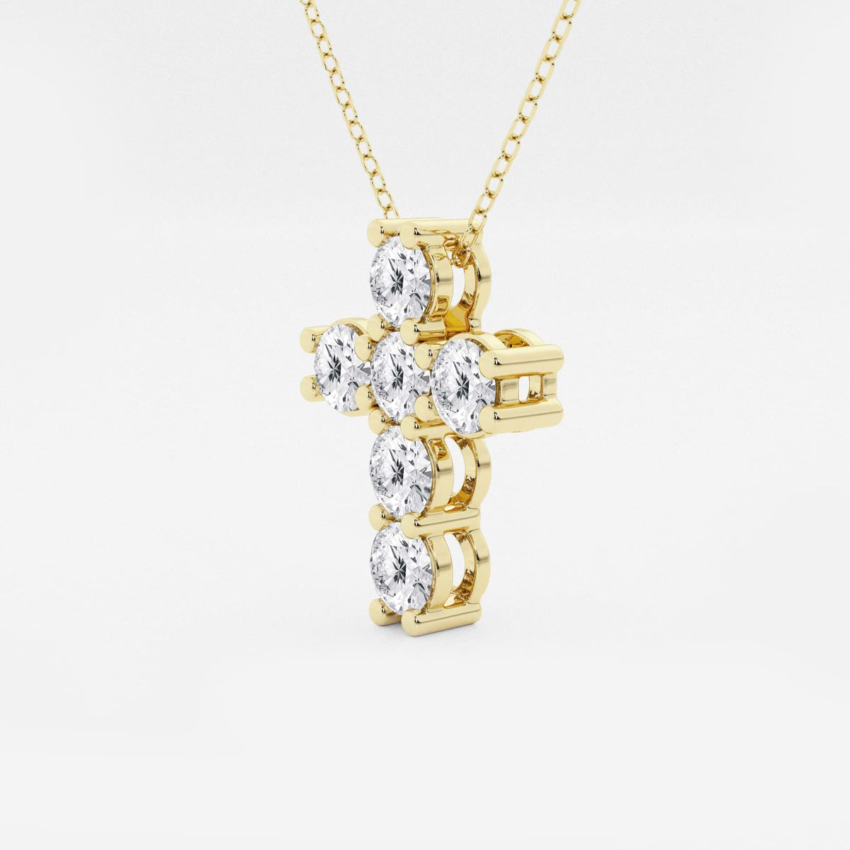 Rund labbodlad diamant Petite Cross hängsmycke | GBP004 | 5fd29ce7bab1
