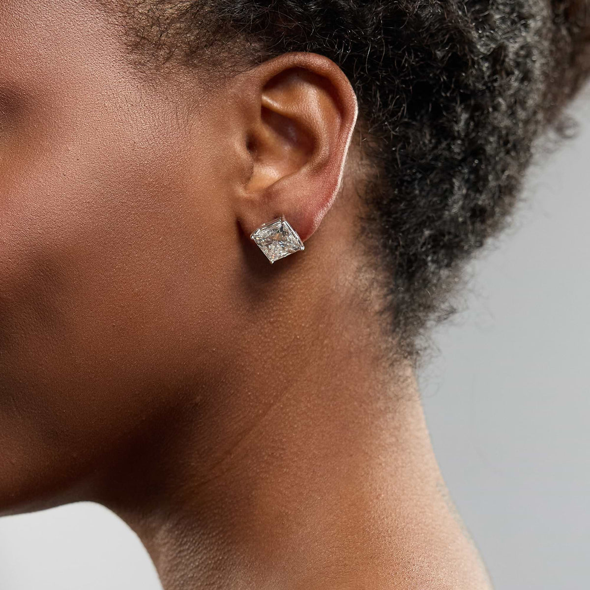 Giza lab-grown diamond earrings - source large image 3