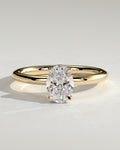 MET 0001 - 1.00 ct center stone - 18K yellow gold source render - front view