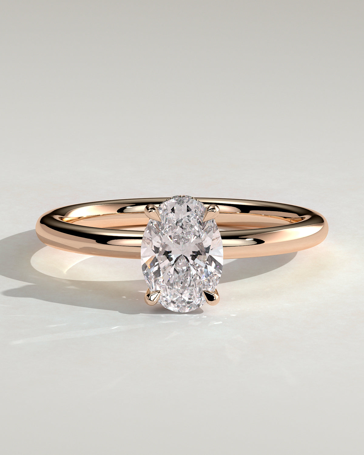 MET 0001 - 1 ct center stone - 18K rose gold source reference - front view
