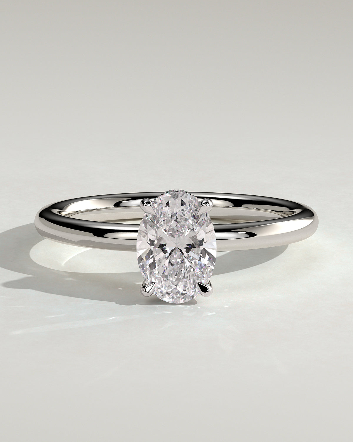 MET 0001 - 1 ct center stone - 18K white gold source reference - front view