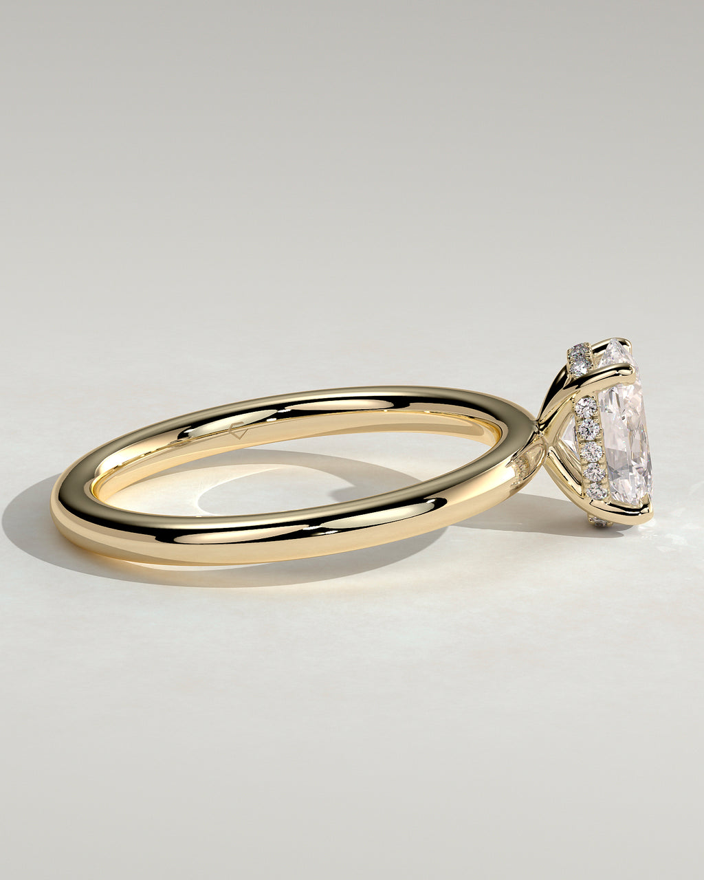 MET 0001 - 1 ct center stone - 18K yellow gold source reference - setting detail view