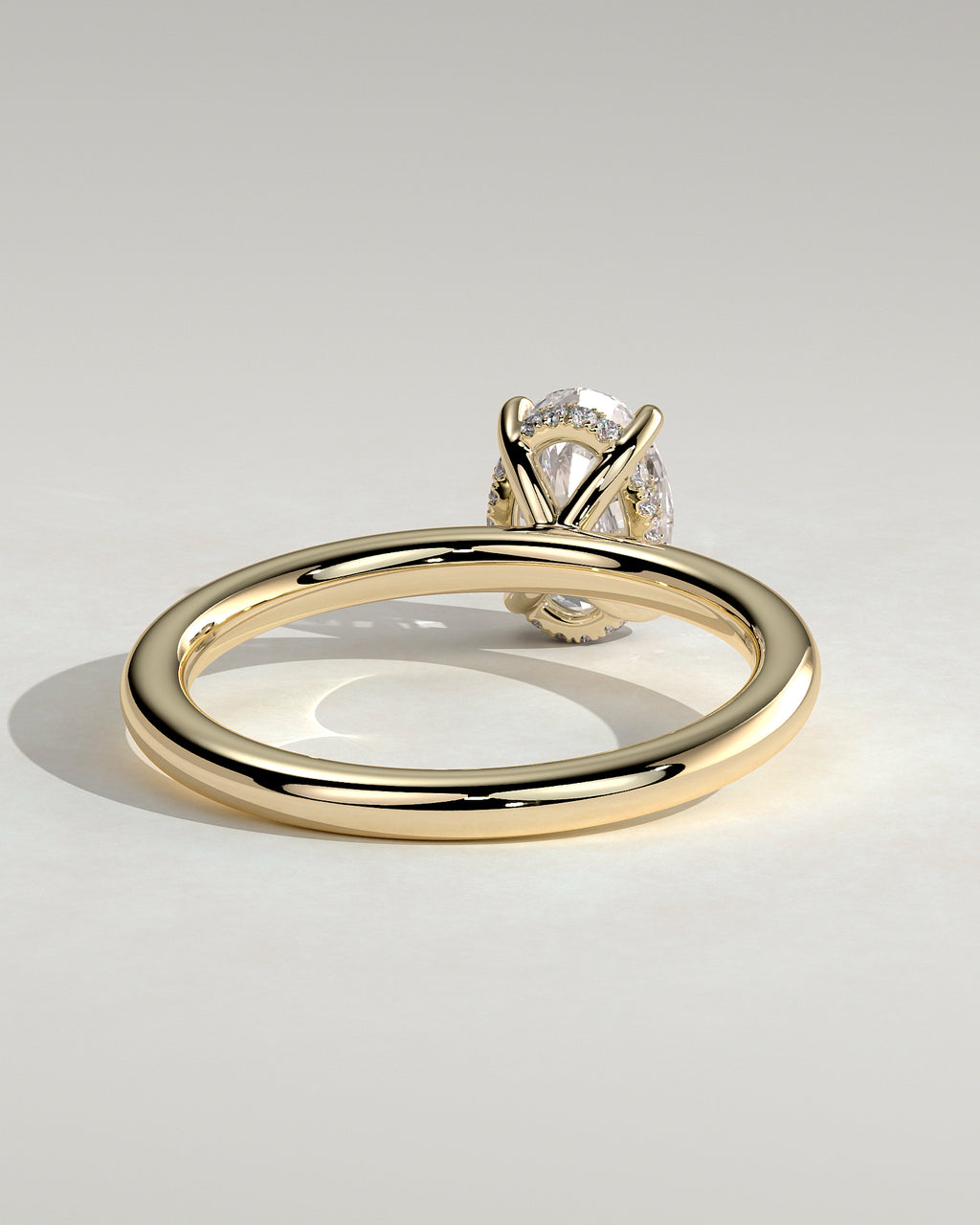MET 0001 - 1 ct center stone - 18K yellow gold source reference - setting detail view