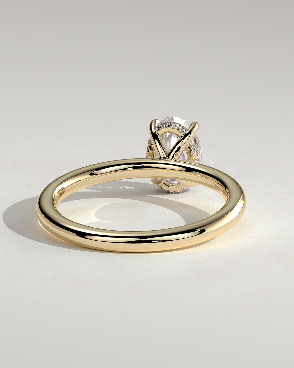 MET 0001 - 1 ct center stone - 18K yellow gold source reference - setting detail view