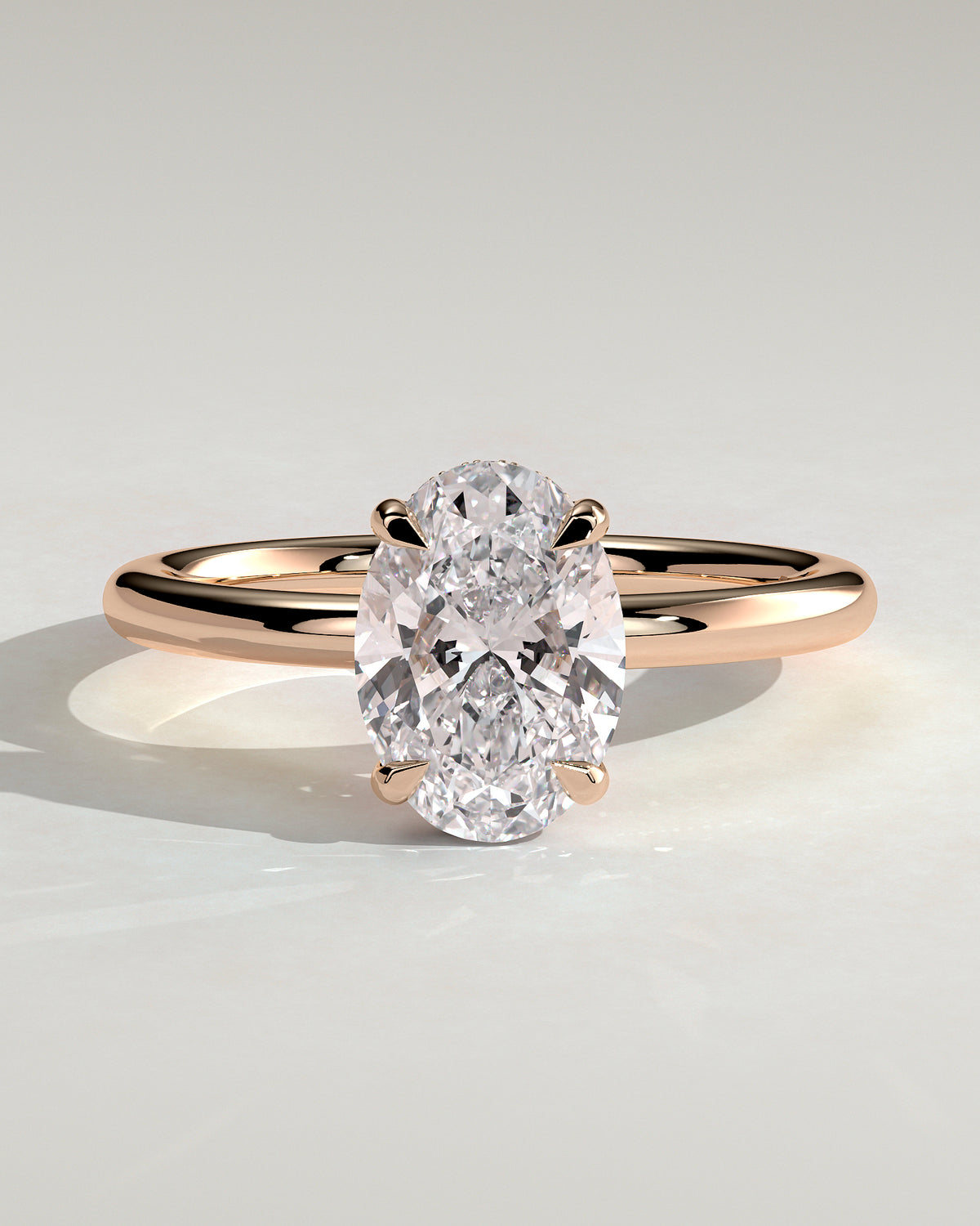 MET 0001 - 2 ct center stone - 18K rose gold source reference - front view
