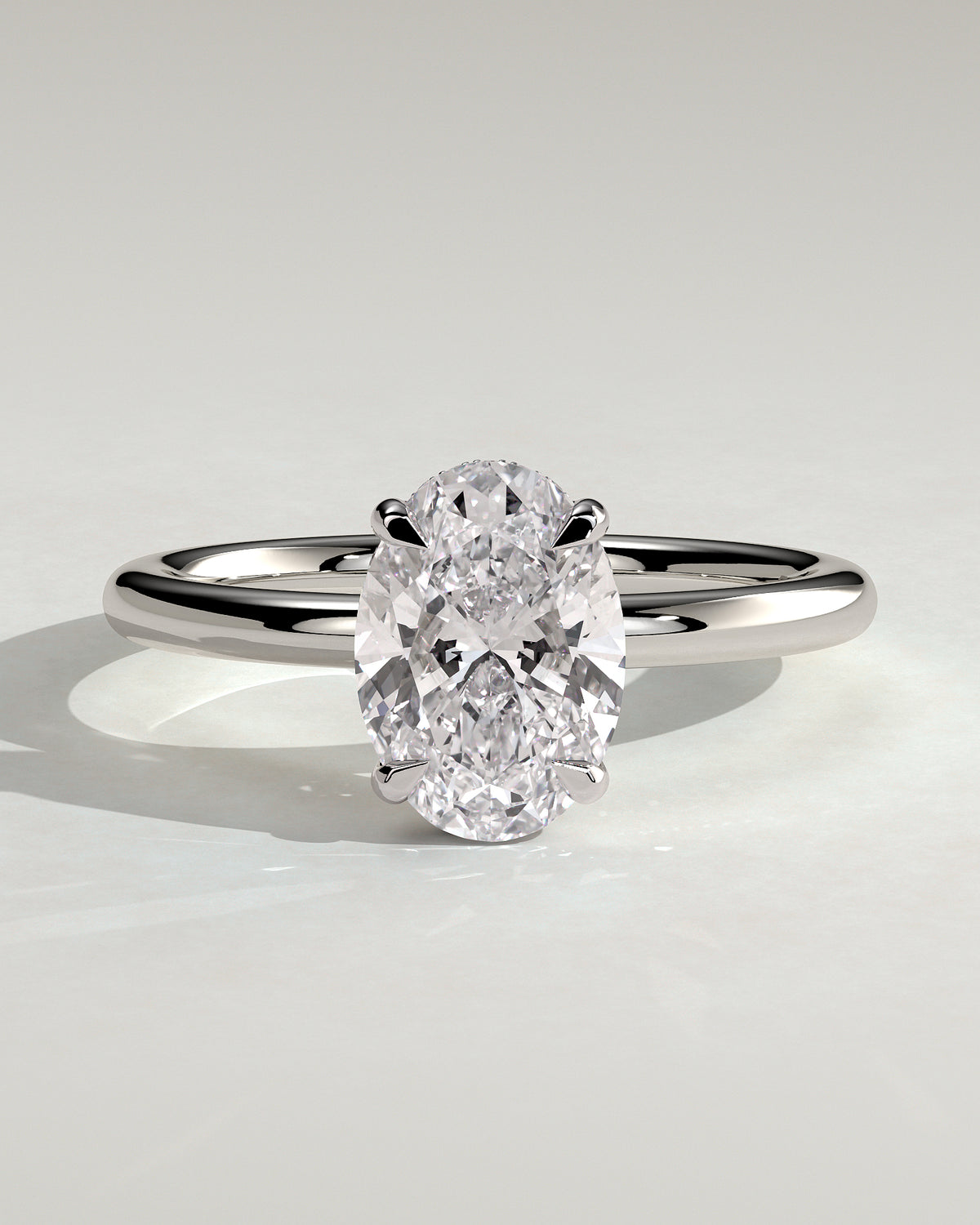 MET 0001 - 2 ct center stone - 18K white gold source reference - front view