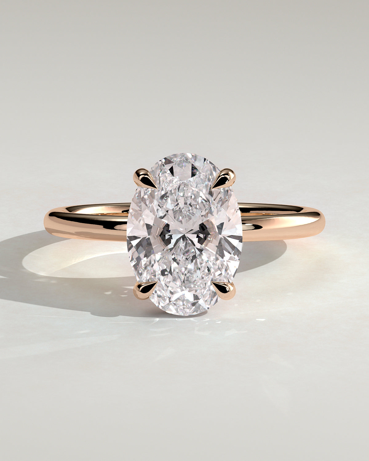 MET 0001 - 3 ct center stone - 18K rose gold source reference - front view