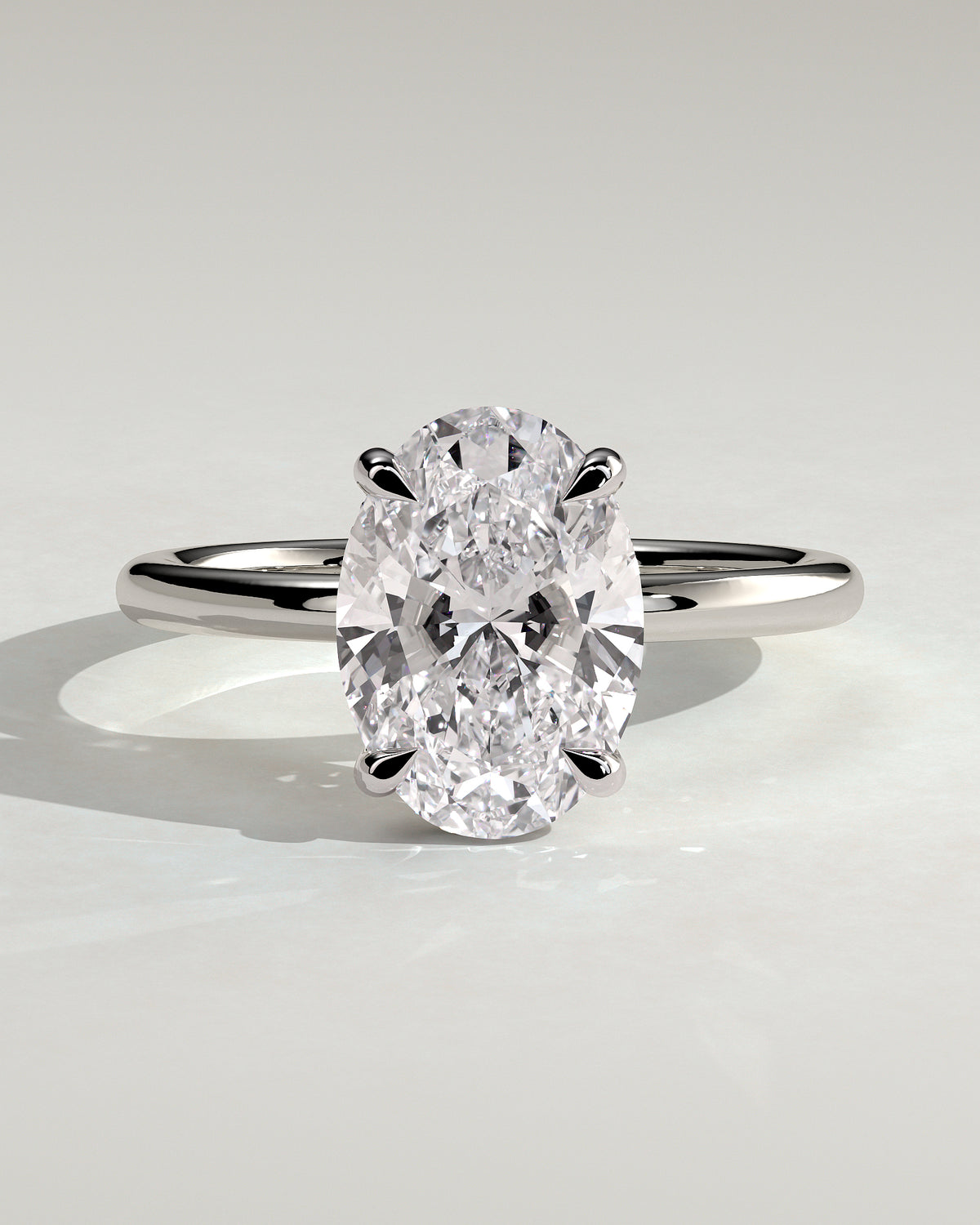 MET 0001 - 3 ct center stone - 18K white gold source reference - front view