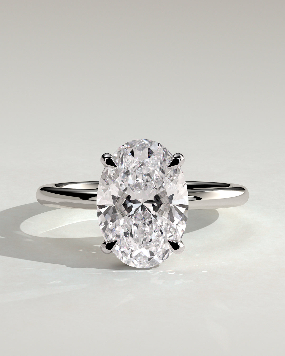 MET 0001 - 4 ct center stone - 18K white gold source reference - front view