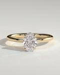 MET 0002 - 1.00 ct center stone - 18K yellow gold source render - front view