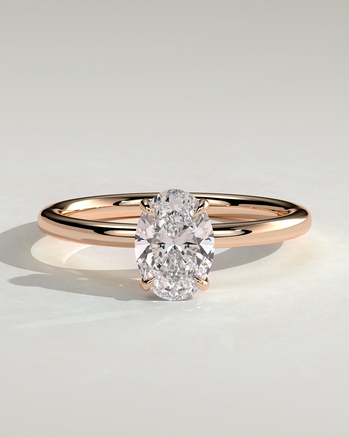 MET 0002 - 1 ct center stone - 18K rose gold source reference - front view