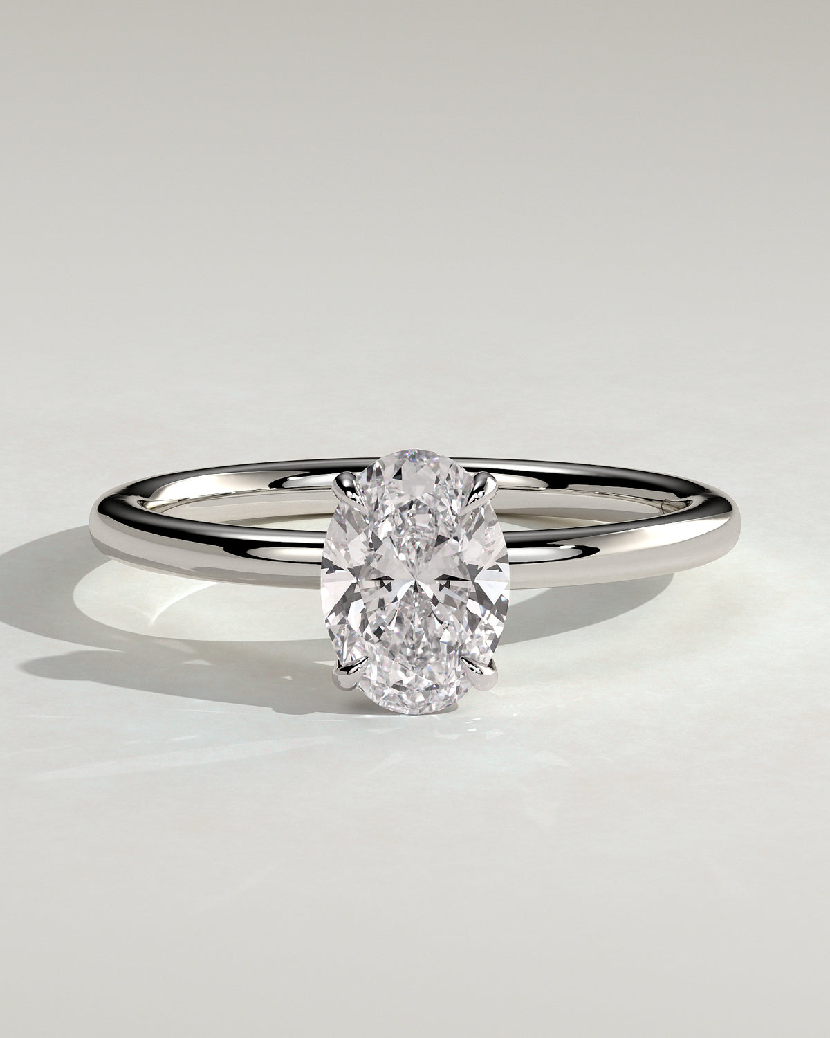 MET 0002 - 1 ct center stone - 18K white gold source reference - front view
