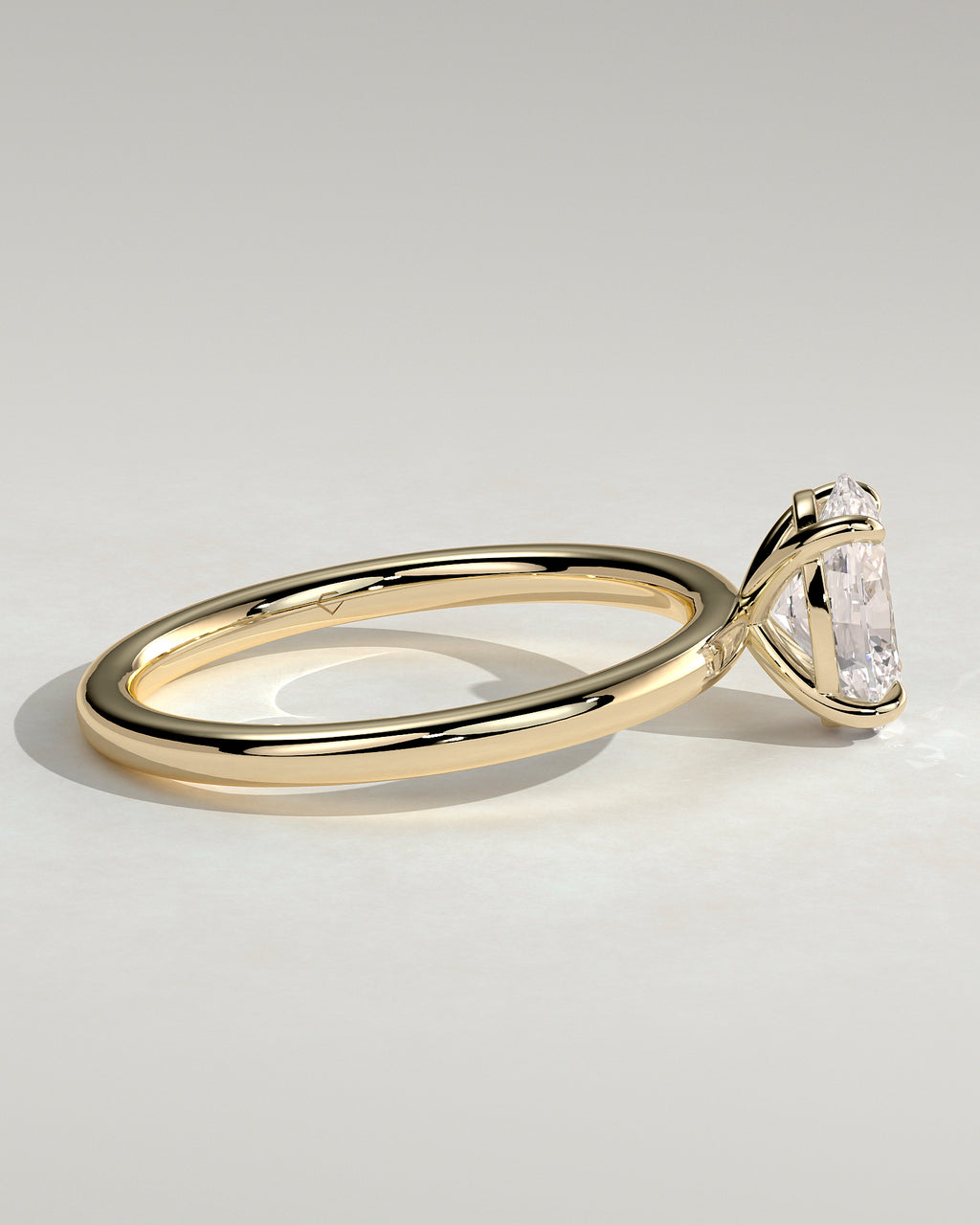 MET 0002 - 1 ct center stone - 18K yellow gold source reference - setting detail view
