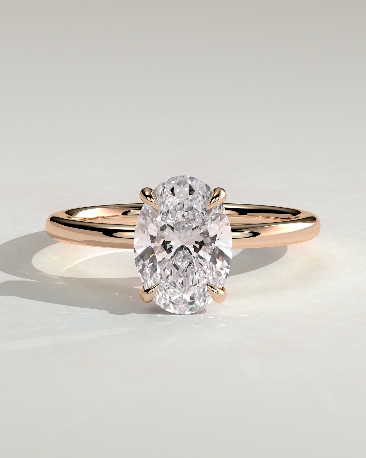 MET 0002 - 2 ct center stone - 18K rose gold source reference - front view