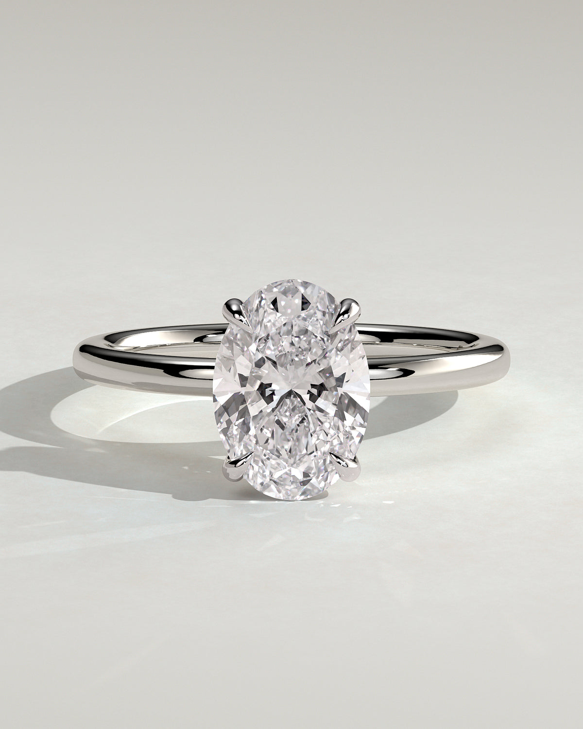 MET 0002 - 2 ct center stone - 18K white gold source reference - front view