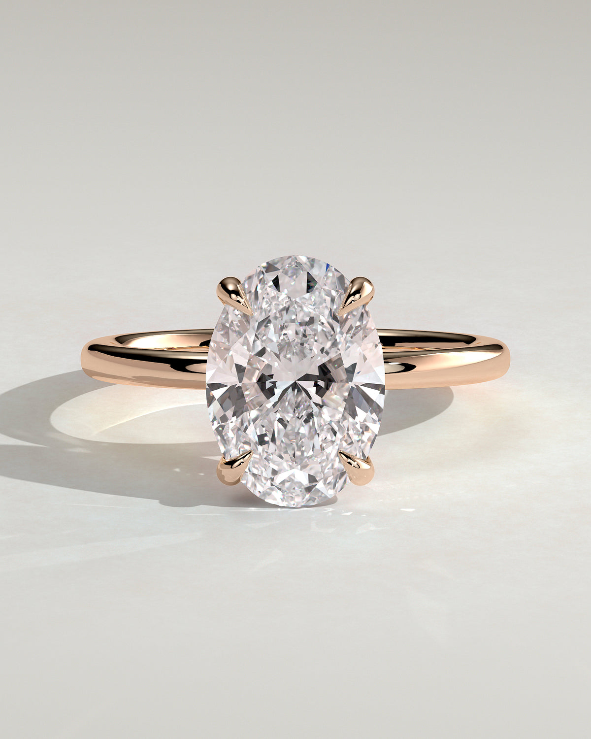 MET 0002 - 3 ct center stone - 18K rose gold source reference - front view