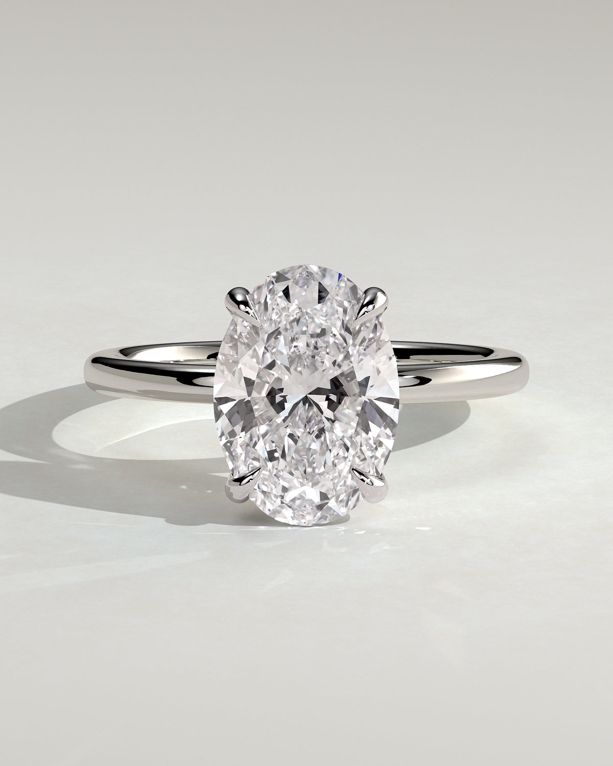 MET 0002 - 3 ct center stone - 18K white gold source reference - front view