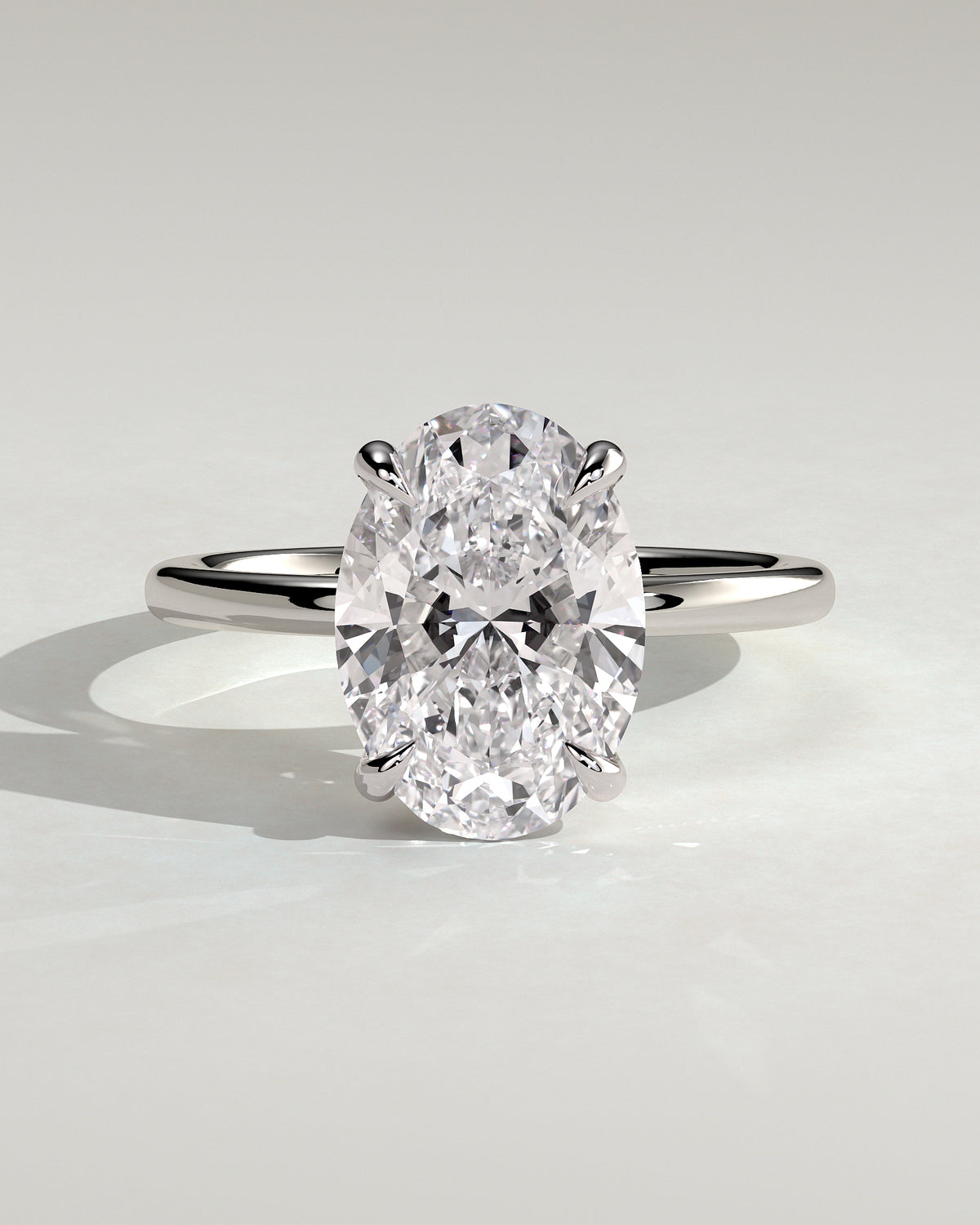 MET 0002 - 4 ct center stone - 18K white gold source reference - front view
