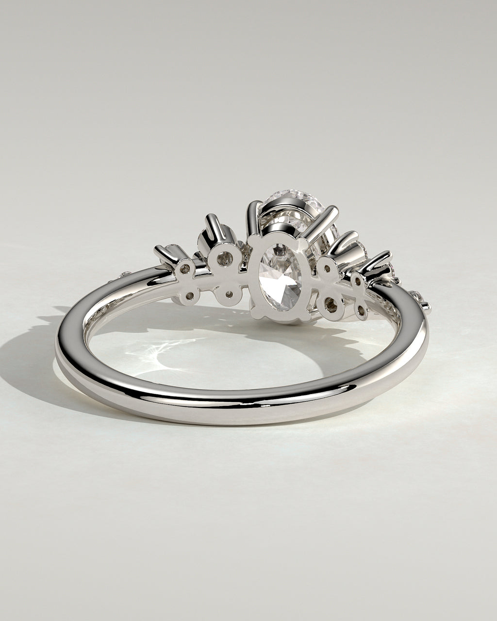 MET 0003 - 1 ct center stone - 18K white gold source reference - setting detail view