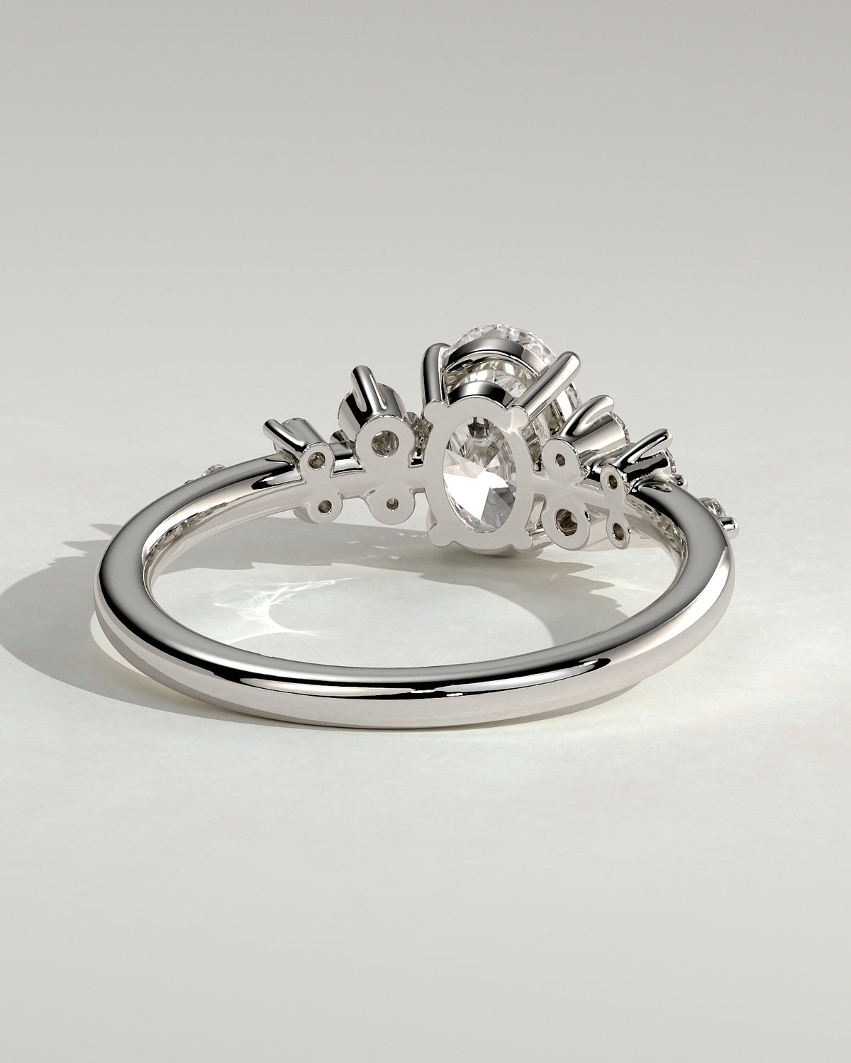 MET 0003 - 1 ct center stone - 18K white gold source reference - setting detail view