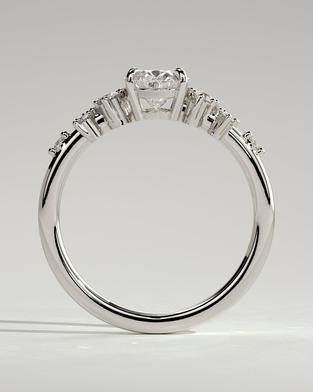 MET 0003 - 1 ct center stone - 18K white gold source reference - setting detail view
