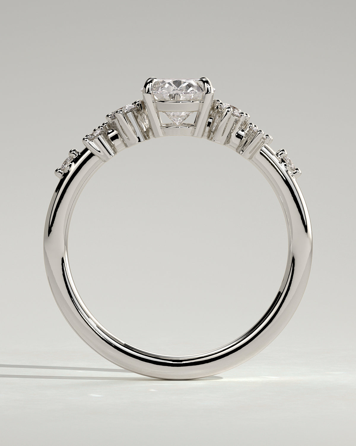 MET 0003 - 1 ct center stone - 18K white gold source reference - setting detail view