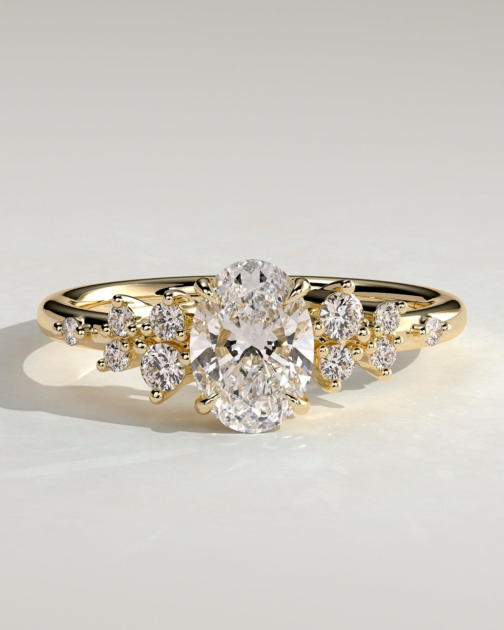 MET 0003 - 1 ct center stone - 18K yellow gold source reference - front view