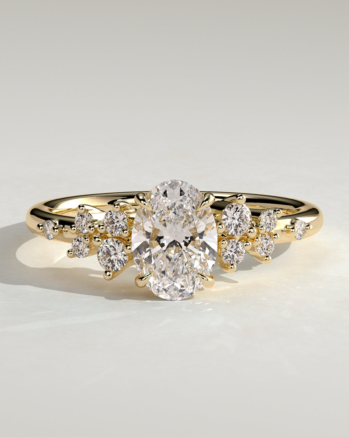 MET 0003 - 1 ct center stone - 18K yellow gold source reference - front view